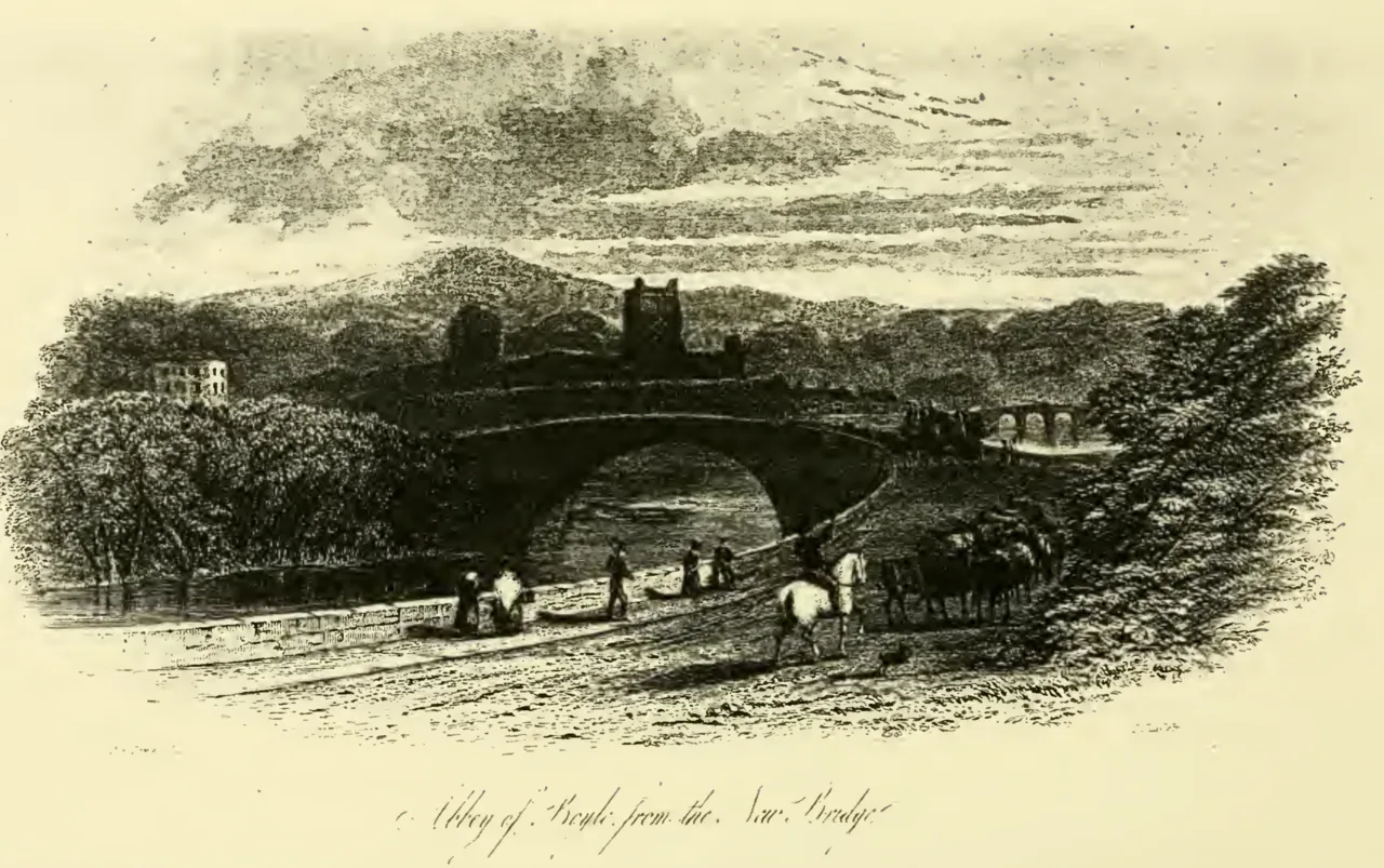 Nineteenth-century view of Boyle Abbey, County Roscommon.