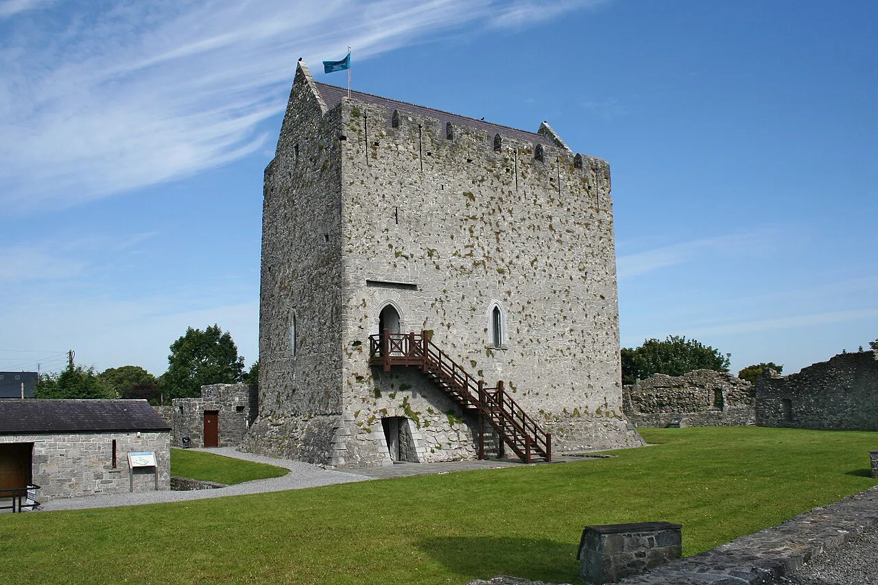 The rectangular keep at Athenry Castle, County Galway.