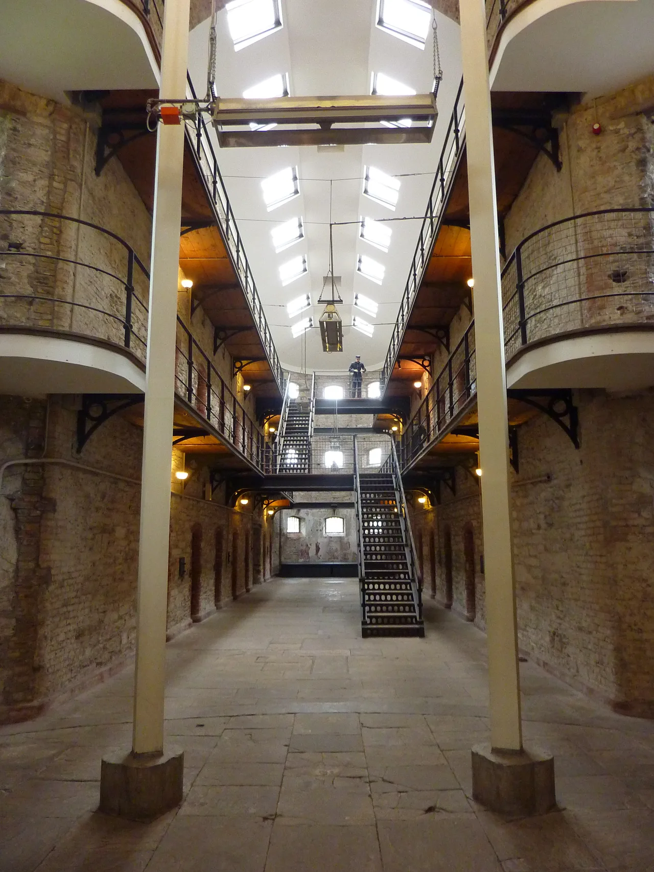 Cell corridor inside Cork City Gaol.