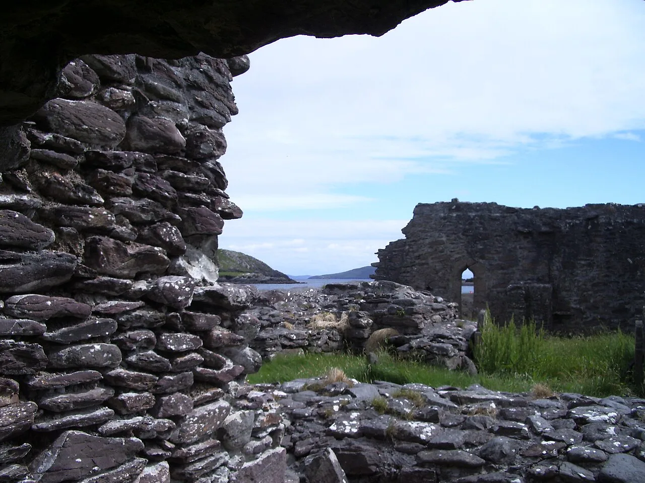 Inside Ballinskelligs Abbey, County Kerry.