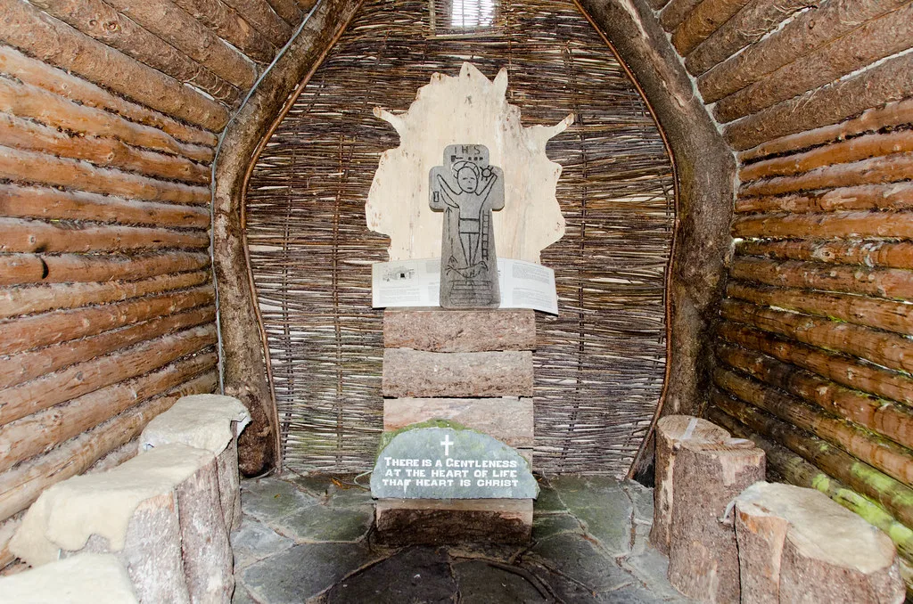 Devotional shelter in the grounds of Ballintubber Abbey.