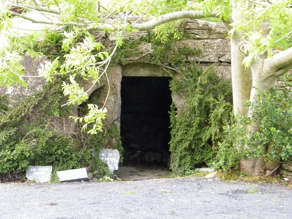 Stone-built feature in the grounds of Ballintubber Abbey.