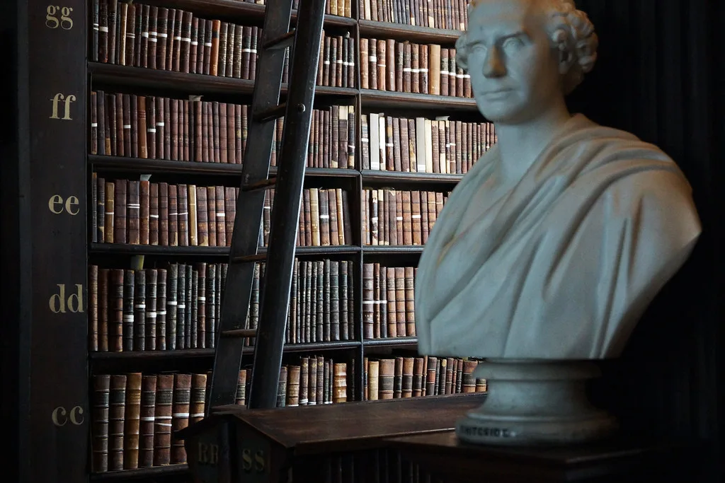 Bust in the Long Room of the Old Library, Trinity College Dublin.