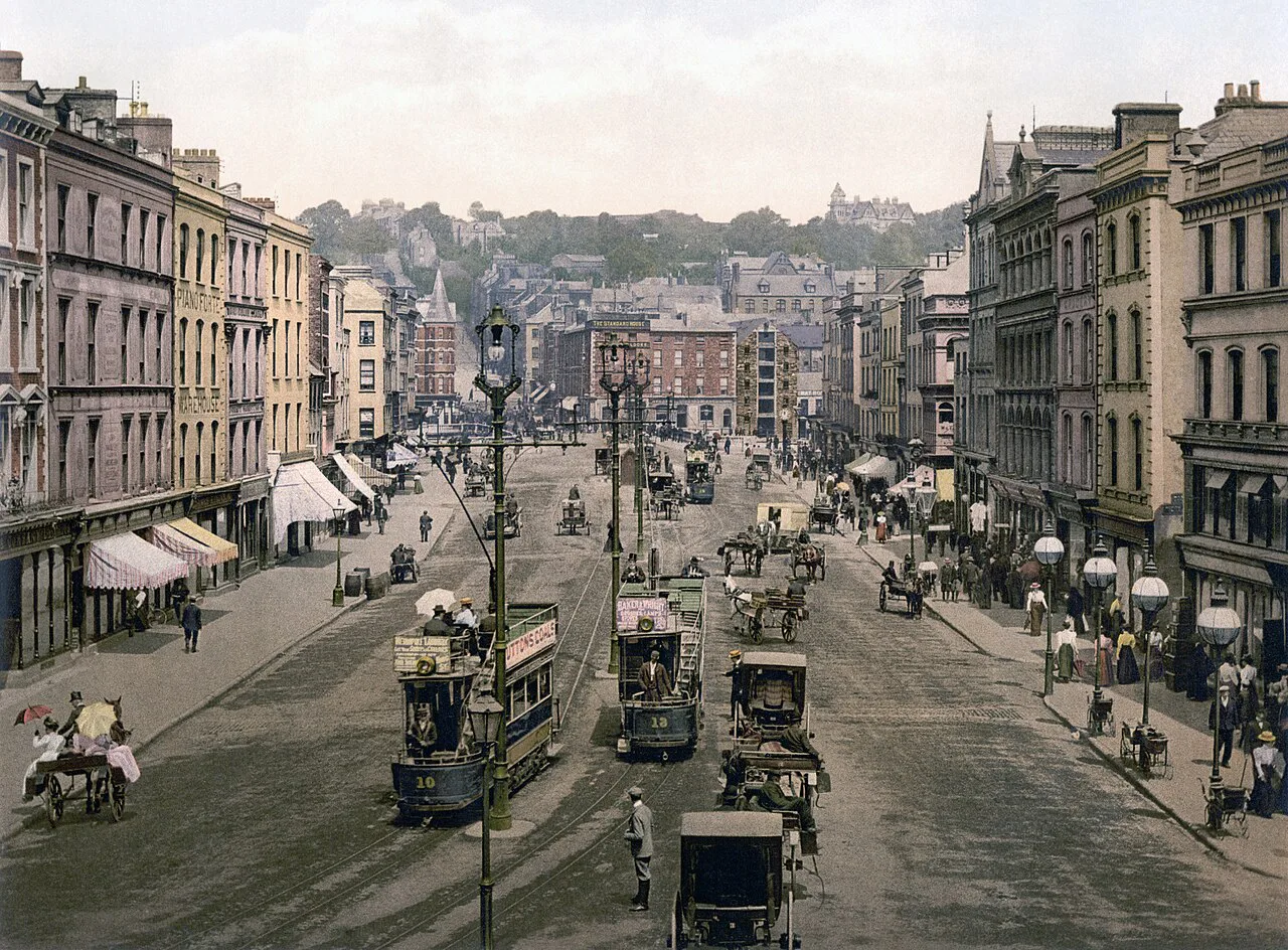 Historic view of Patrick Street, Cork.