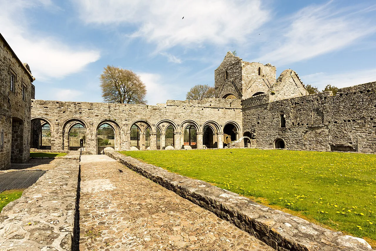 The ruins and arches of Boyle Abbey, County Roscommon.