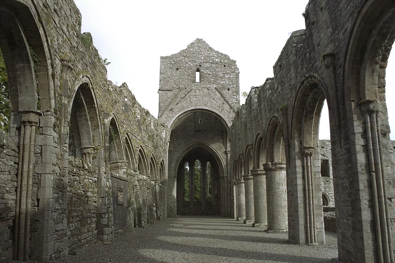 The nave of Boyle Abbey, looking east.