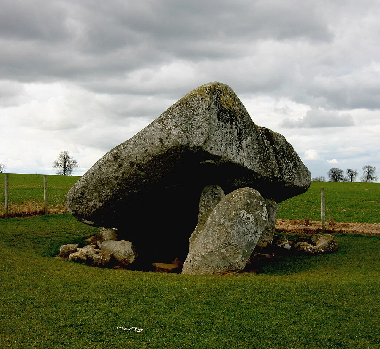 Brownshill Dolmen and its capstone, County Carlow.