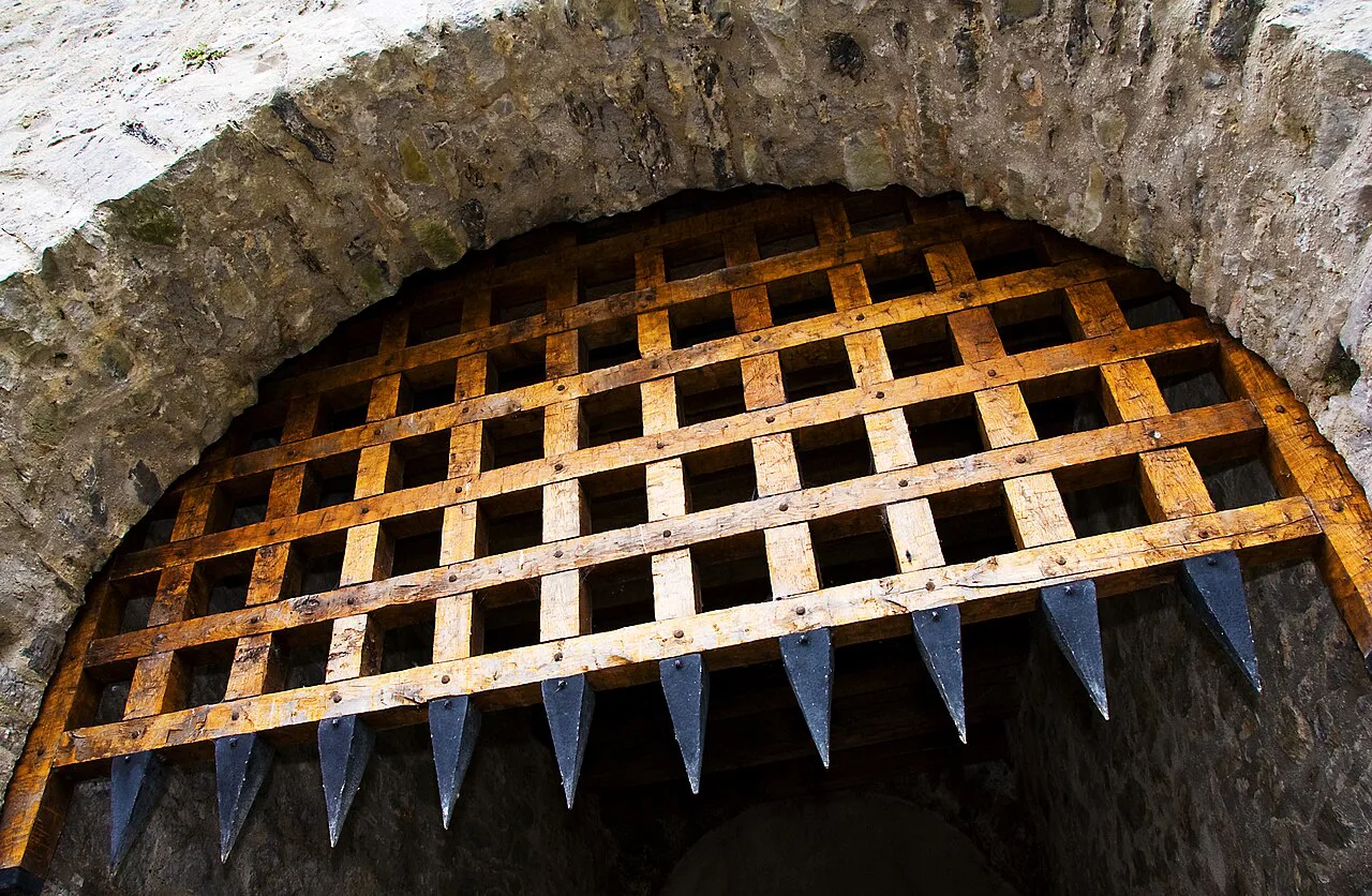 The portcullis at Cahir Castle, County Tipperary.
