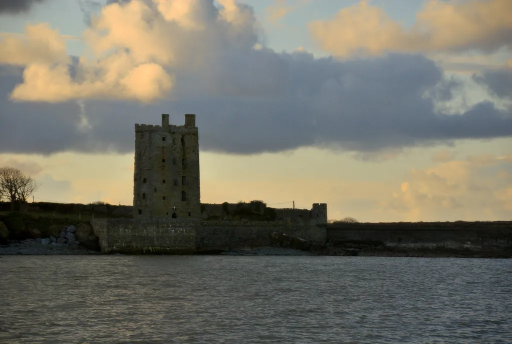 Carrigaholt Castle at sunset, County Clare.