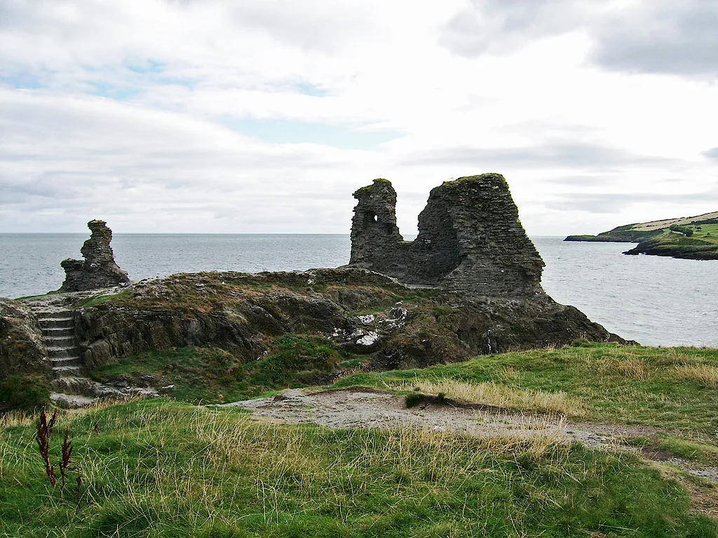 Black Castle on its headland, Wicklow.