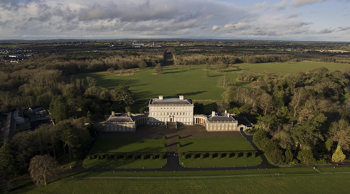 Aerial view of Castletown House, Celbridge, County Kildare.