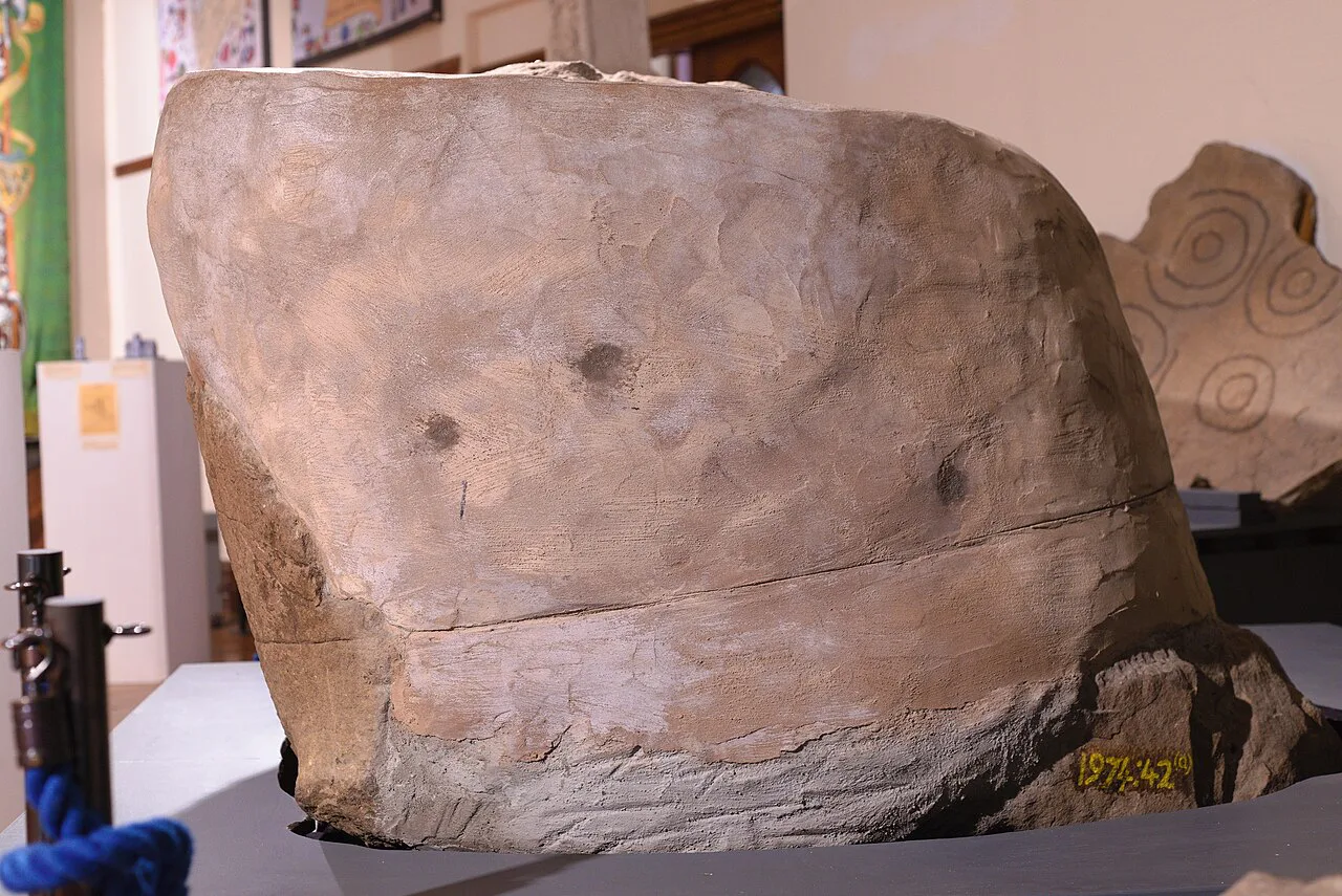 The Killycluggin Stone photographed in Cavan County Museum.