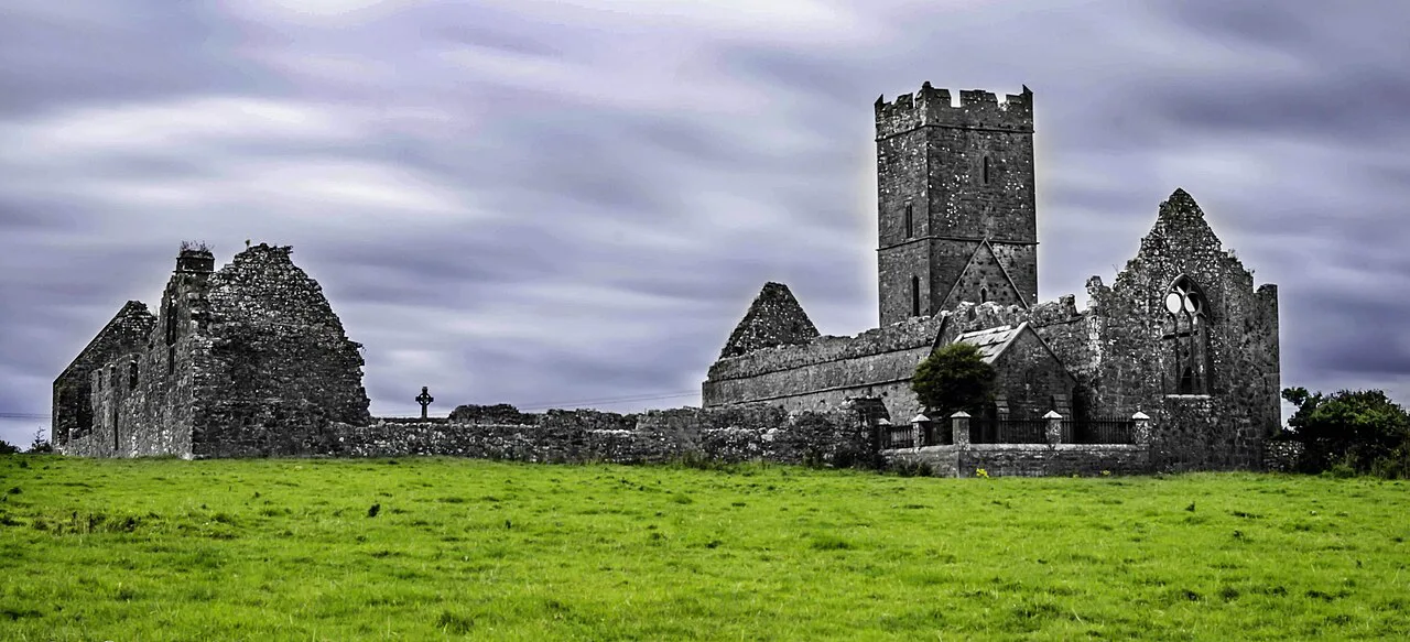 Clare Abbey near Ennis, County Clare.