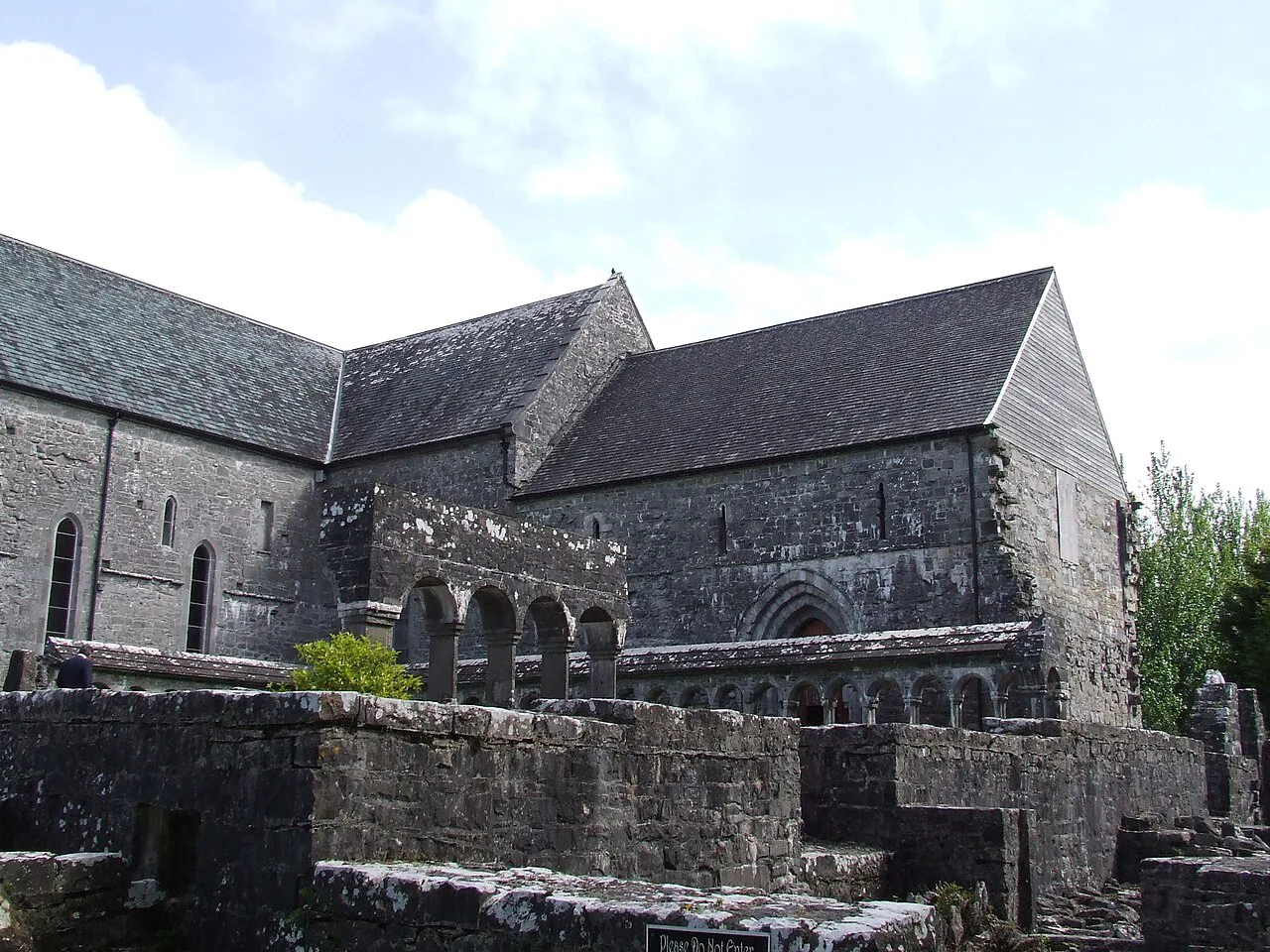 Cloisters of Ballintubber Abbey, County Mayo.