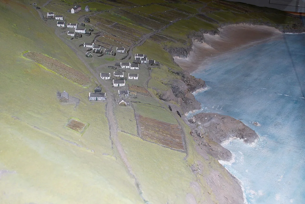 Model of the Great Blasket village.