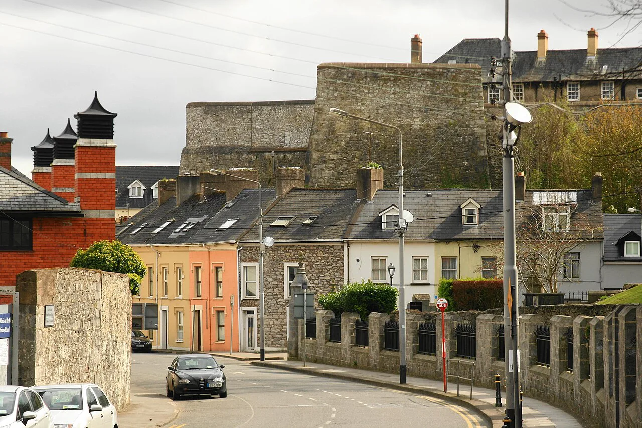 Elizabeth Fort walls viewed from Proby’s Quay, Cork.