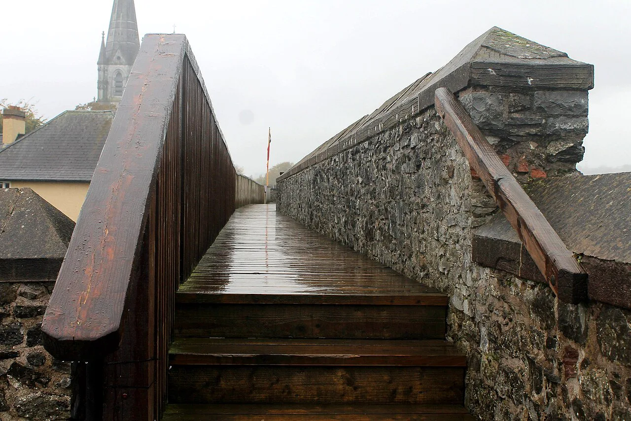 Walkway on the walls of Elizabeth Fort, Cork.