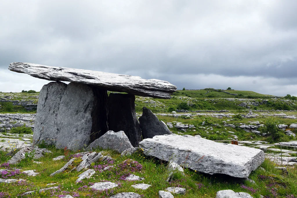 Poulnabrone Dolmen, the Burren, County Clare.