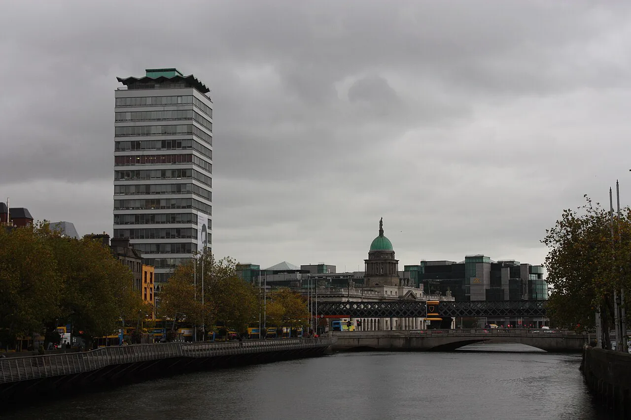 Liberty Hall on the River Liffey, Dublin.