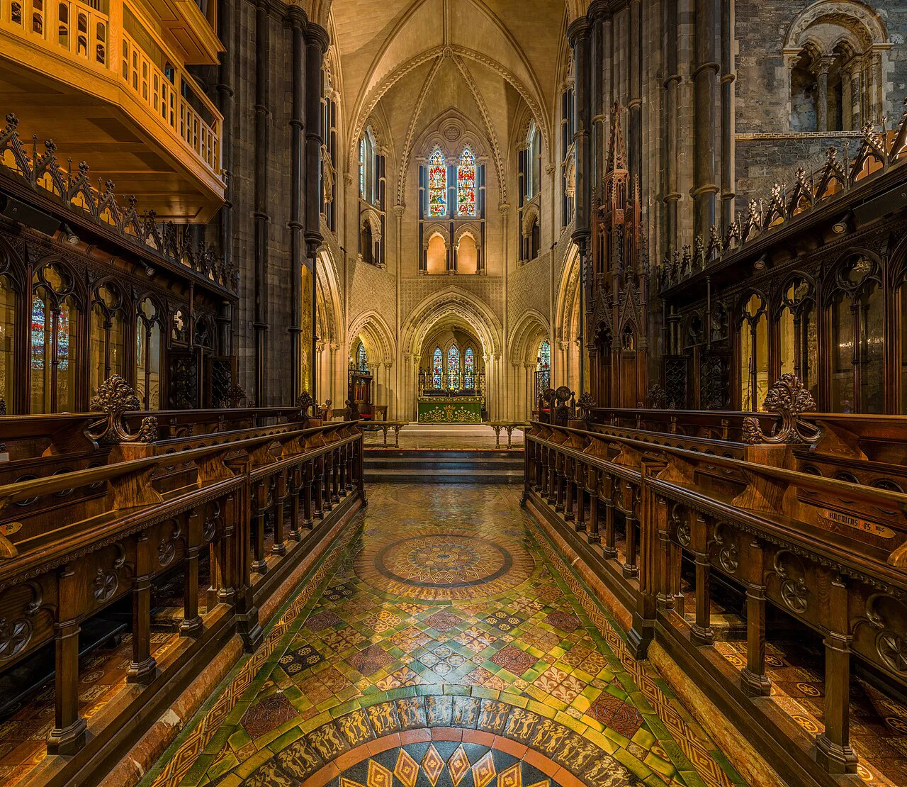 The choir of Christ Church Cathedral, Dublin.