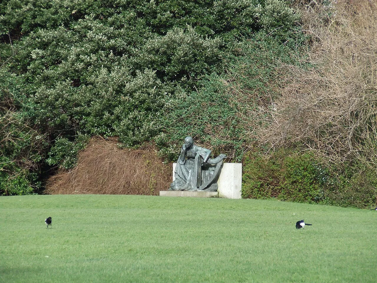 Statue in Merrion Square park, Dublin.