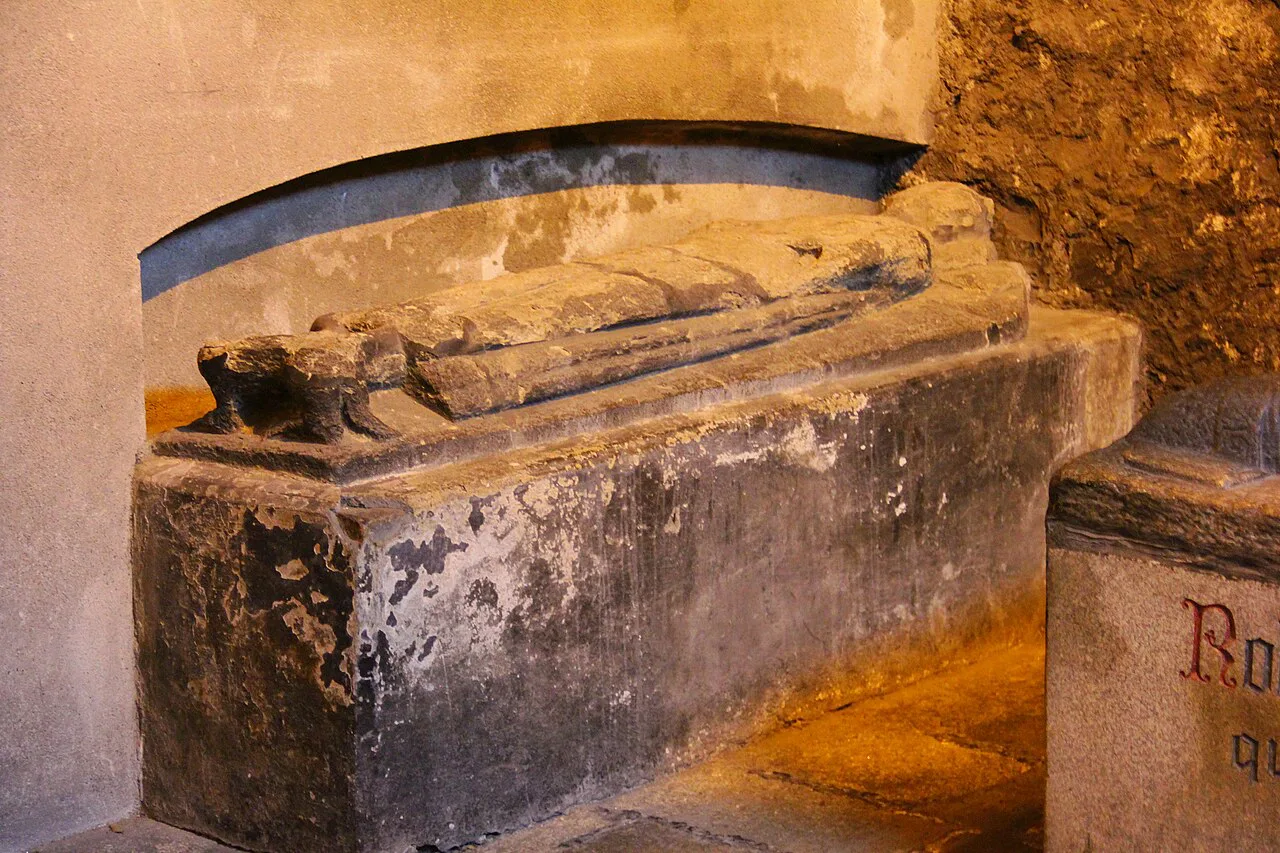 Tomb effigy inside St Audoen's Church, Dublin.