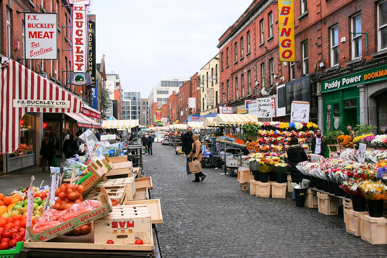 Moore Street market, Dublin.