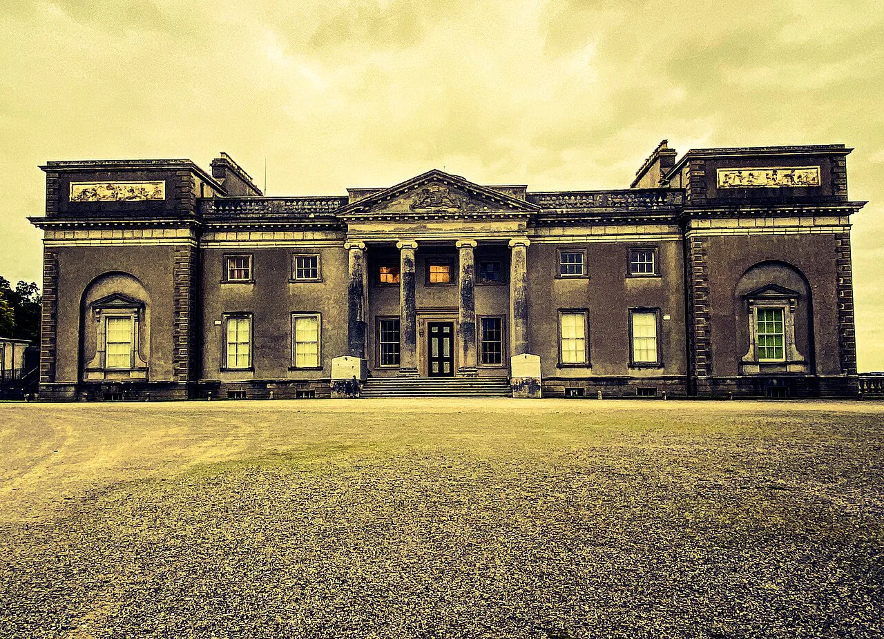 The facade of Emo Court, County Laois.