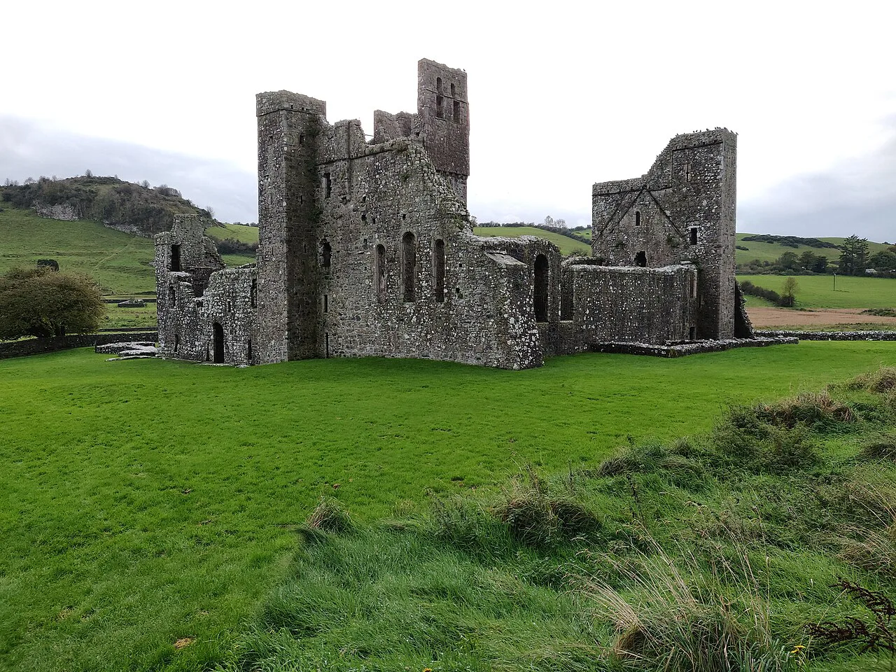 Fore Abbey under cloud, County Westmeath.