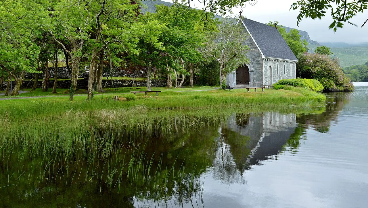 St Finbarr’s Oratory beside the lake at Gougane Barra.