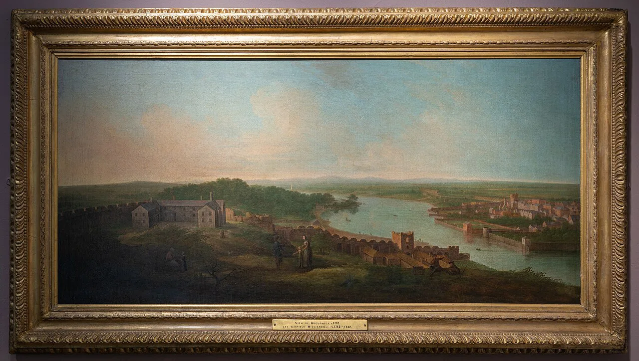 'View of Drogheda' painting displayed at Highlanes Gallery, Drogheda.
