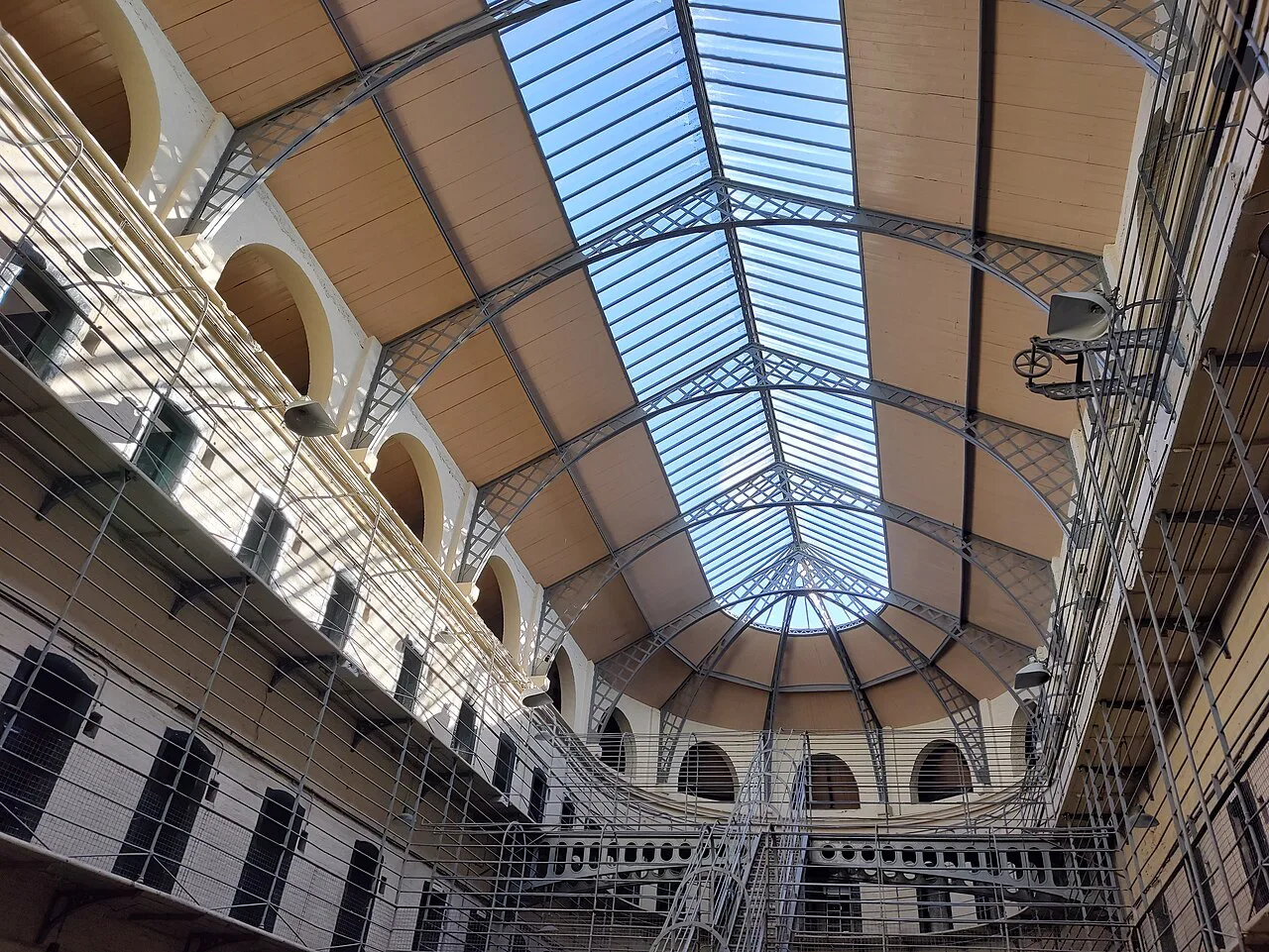 Skylight over the cell hall of Kilmainham Gaol, Dublin.