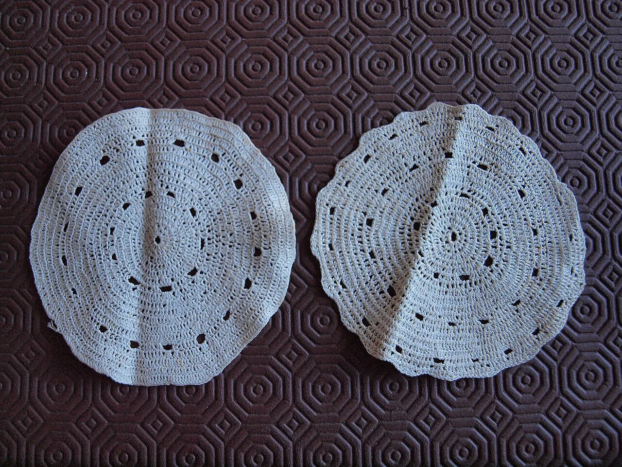 Irish crochet lace pair, Ireland