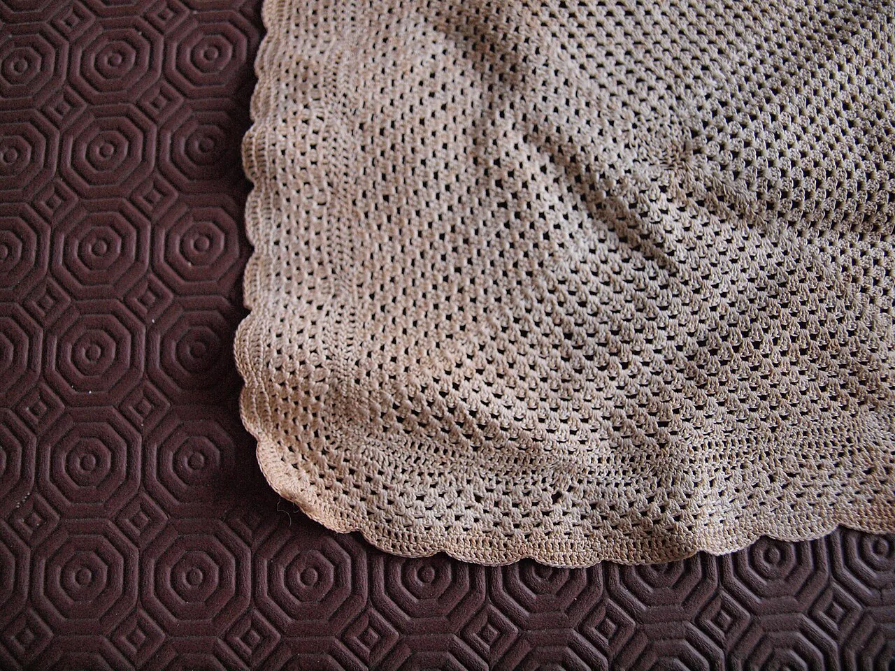 Detail of Irish crochet lace.
