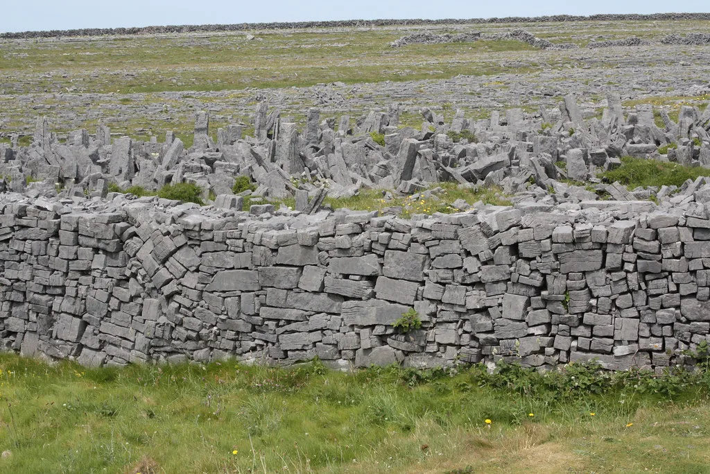 Stone walls on the Aran Islands.