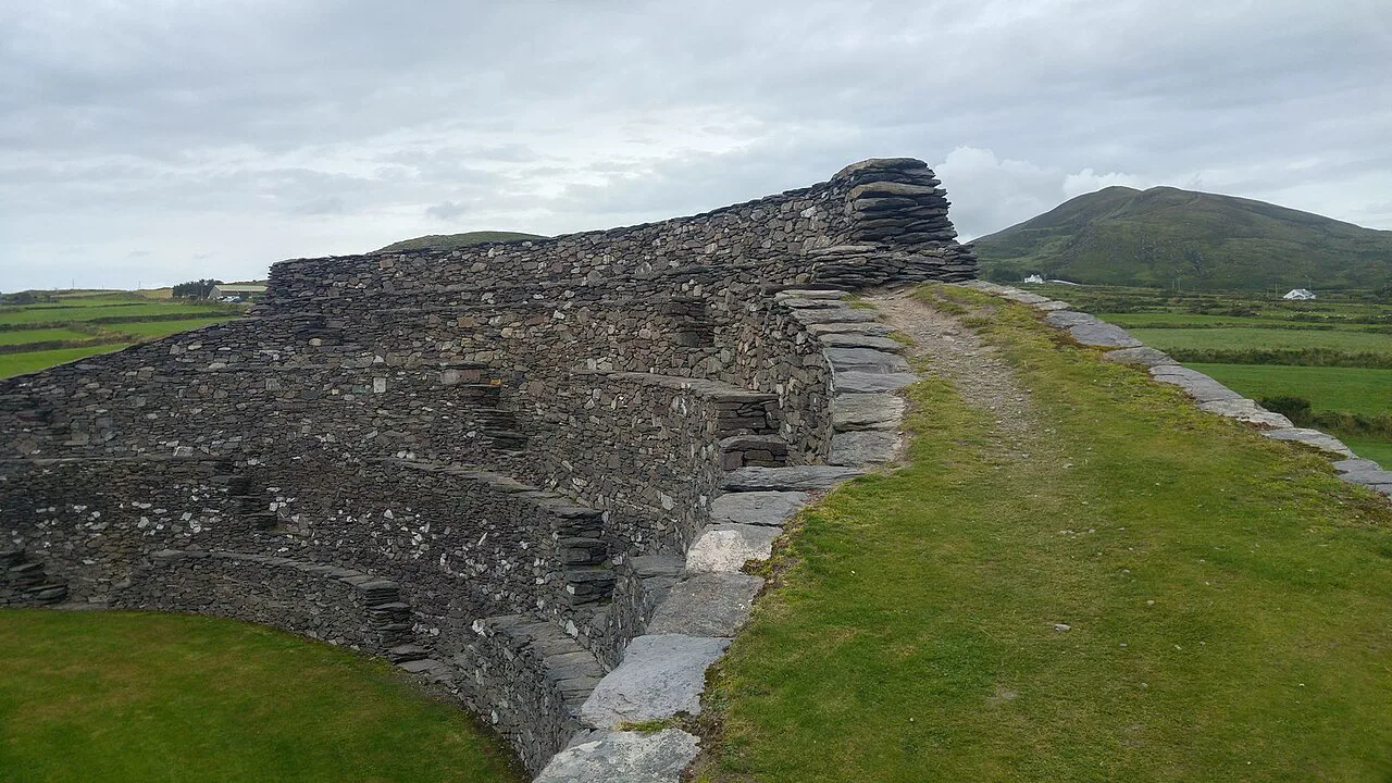 Cahergal stone fort near Cahersiveen, County Kerry.