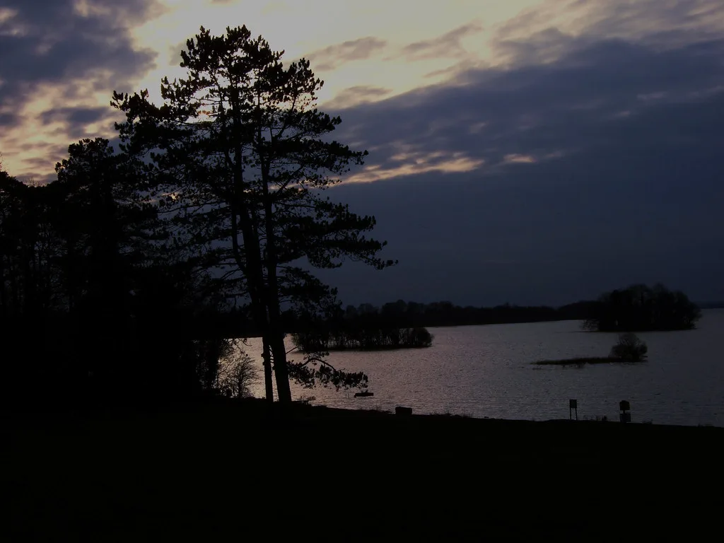 Lake and trees in the grounds at Belvedere, County Westmeath.