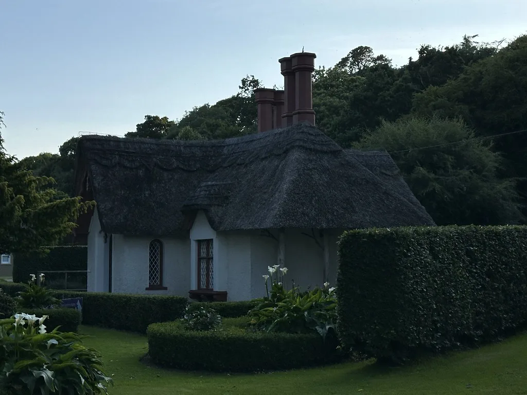 A thatched cottage in rural Ireland.