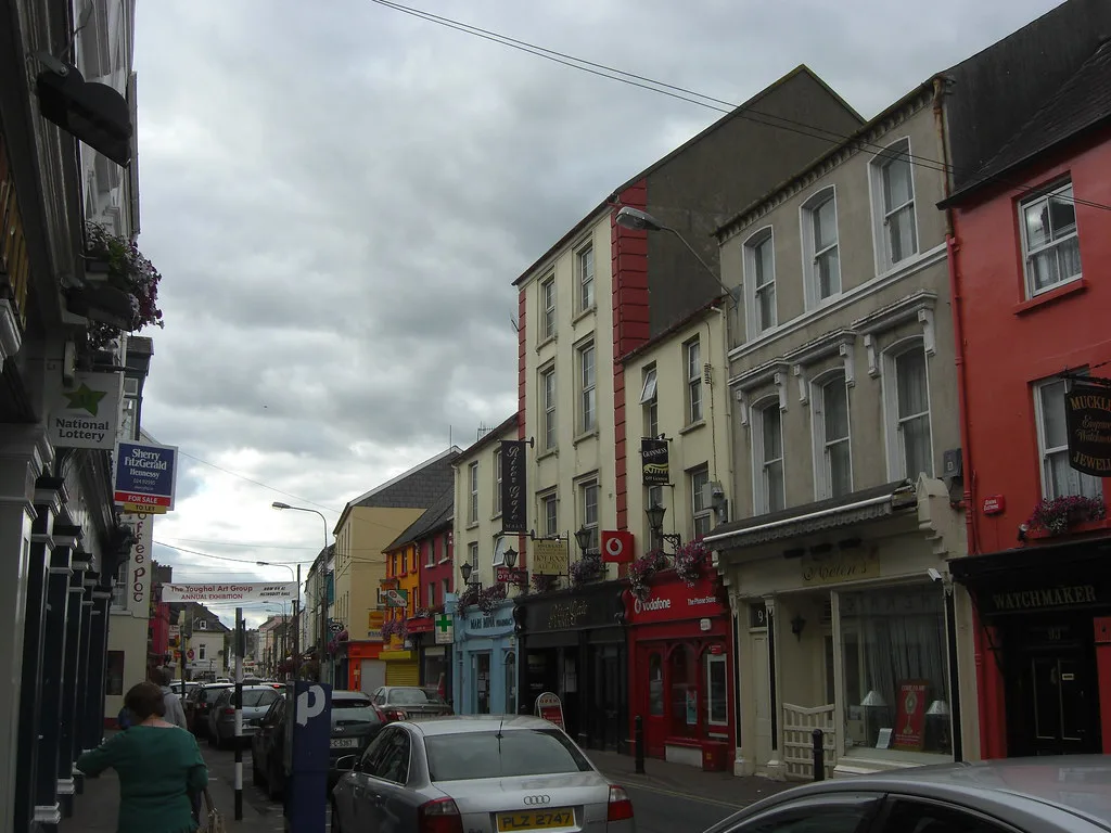 Main street in Youghal, County Cork.