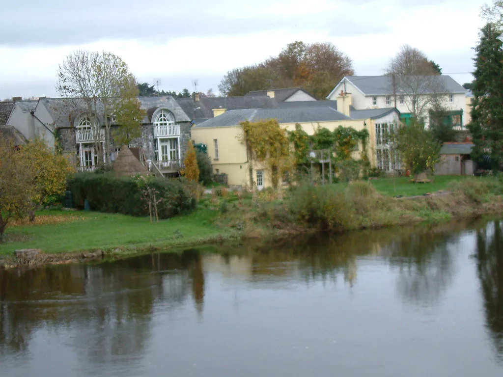 Riverside houses at Bennettsbridge, County Kilkenny.