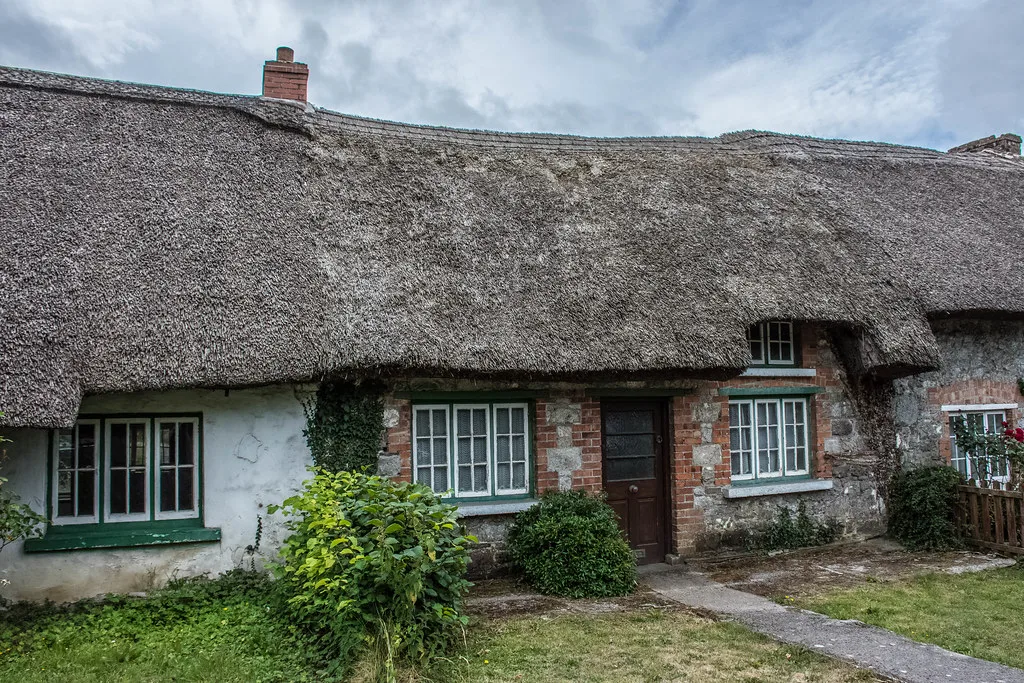 Thatched cottages in Adare, County Limerick.