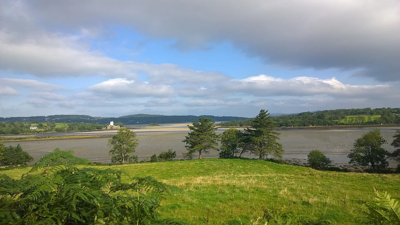 Sheephaven Bay with Doe Castle in the distance, County Donegal.