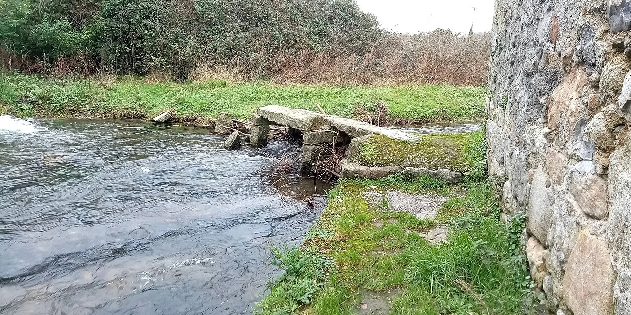 The clapper bridge at Graiguenamanagh, County Kilkenny.