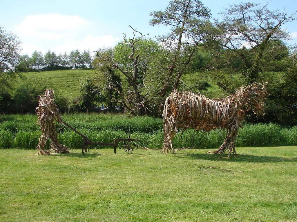 Straw sculptures in the grounds of the Museum of Country Life, Turlough, County Mayo.