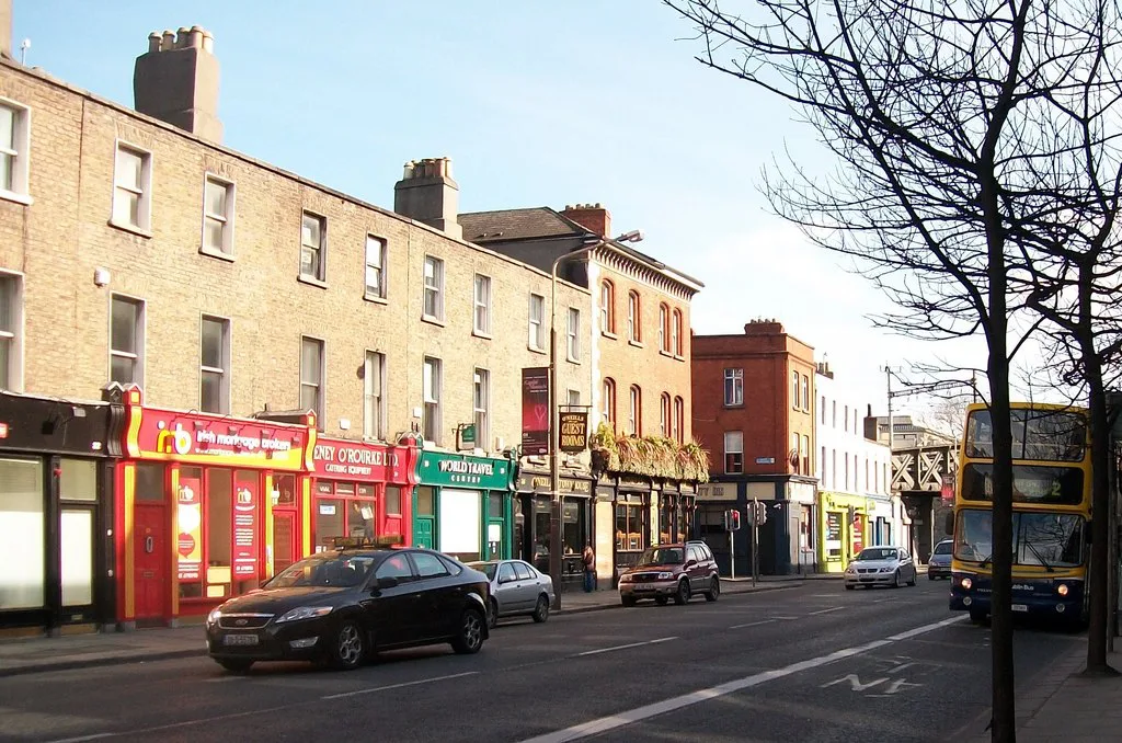 Shops on Pearse Street, Dublin.