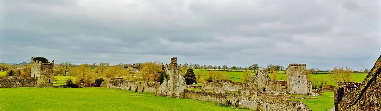 The ruins and enclosure towers of Kells Priory, County Kilkenny.
