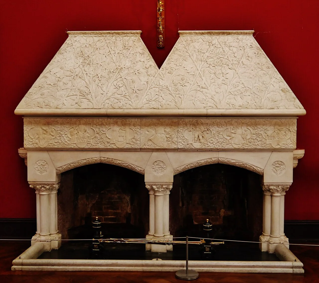 Fireplace in the Picture Gallery, Kilkenny Castle.