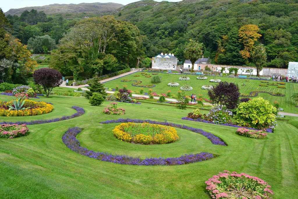 The Victorian walled garden at Kylemore Abbey.