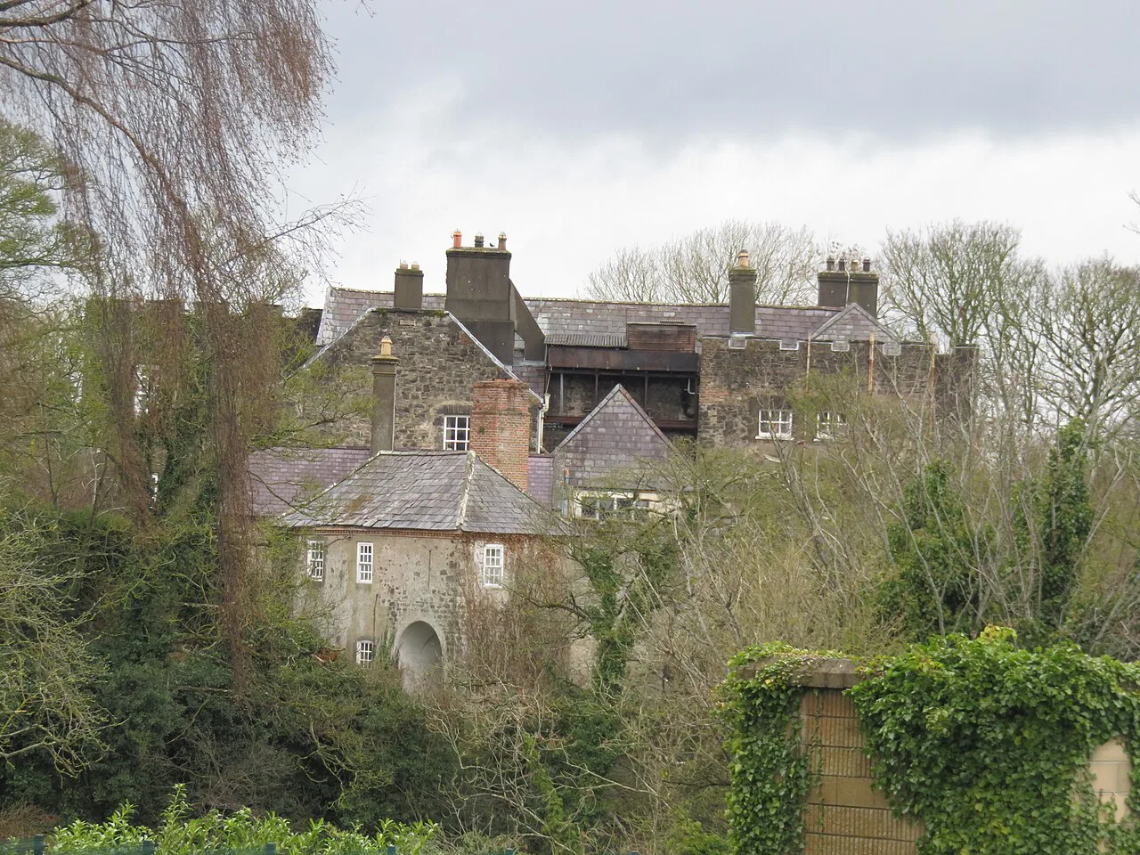 Leixlip Castle seen from the riverside, County Kildare.