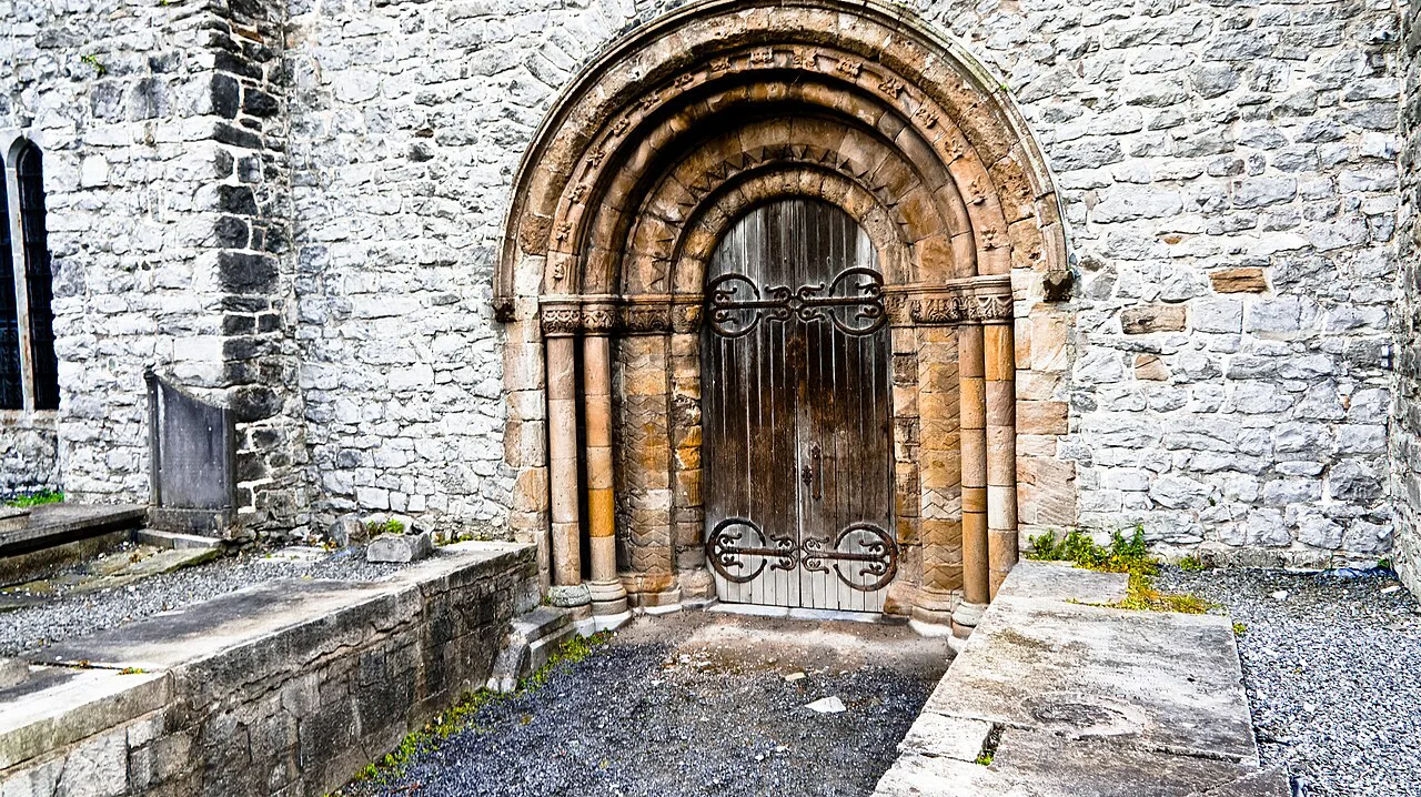 Romanesque doorway of St Mary's Cathedral, Limerick.